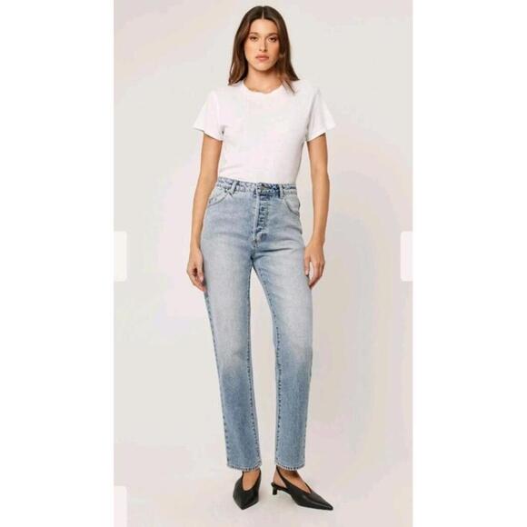 Rolla’s jeans high rise slim dusters light wash australia cotton Size 24 - Picture 1 of 7